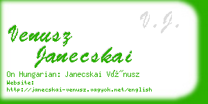 venusz janecskai business card